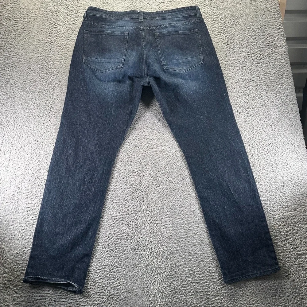 MBX Jeans Mens 40x32 Blue Cotton Denim‎ Straight Workwear Faded Stretch Travel